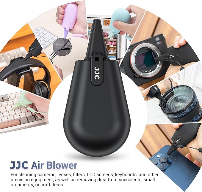 Pocket-Sized Silicone Camera Dust Blower Lens Air Blower, Small Camera Lens Cleaner Air Blower for Sensor LCD Keyboards Filters Printing, Glacier Blue Portable Dust Blower for Outdoor Travel Cleaning