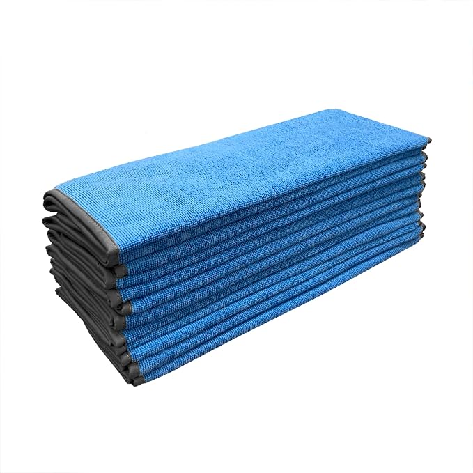 Detailer's Preference Large 320 GSM Microfiber Towels for Car Detailing, Washing, Drying, Ultra Soft Terry Weave, Scratc