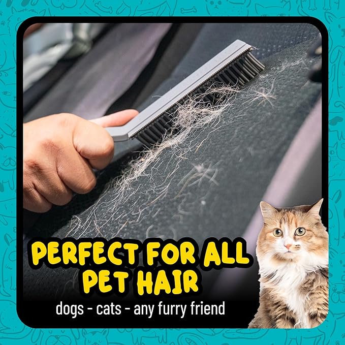 Chemical Guys Professional Rubber Pet Hair Removal Brush – Multi Surface Detailing & Pet Hair Removal Tool for Cars, Trucks, SUVs, RVs & Home – Removes Lint and Debris from Upholstery and Carpet