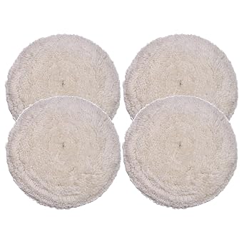 100% Wool Buffing Pads for Cutting, Compounding and Polishing, 7.5 Inch Diameter x 1.5 Inch Thick, Hook and Loop Backing