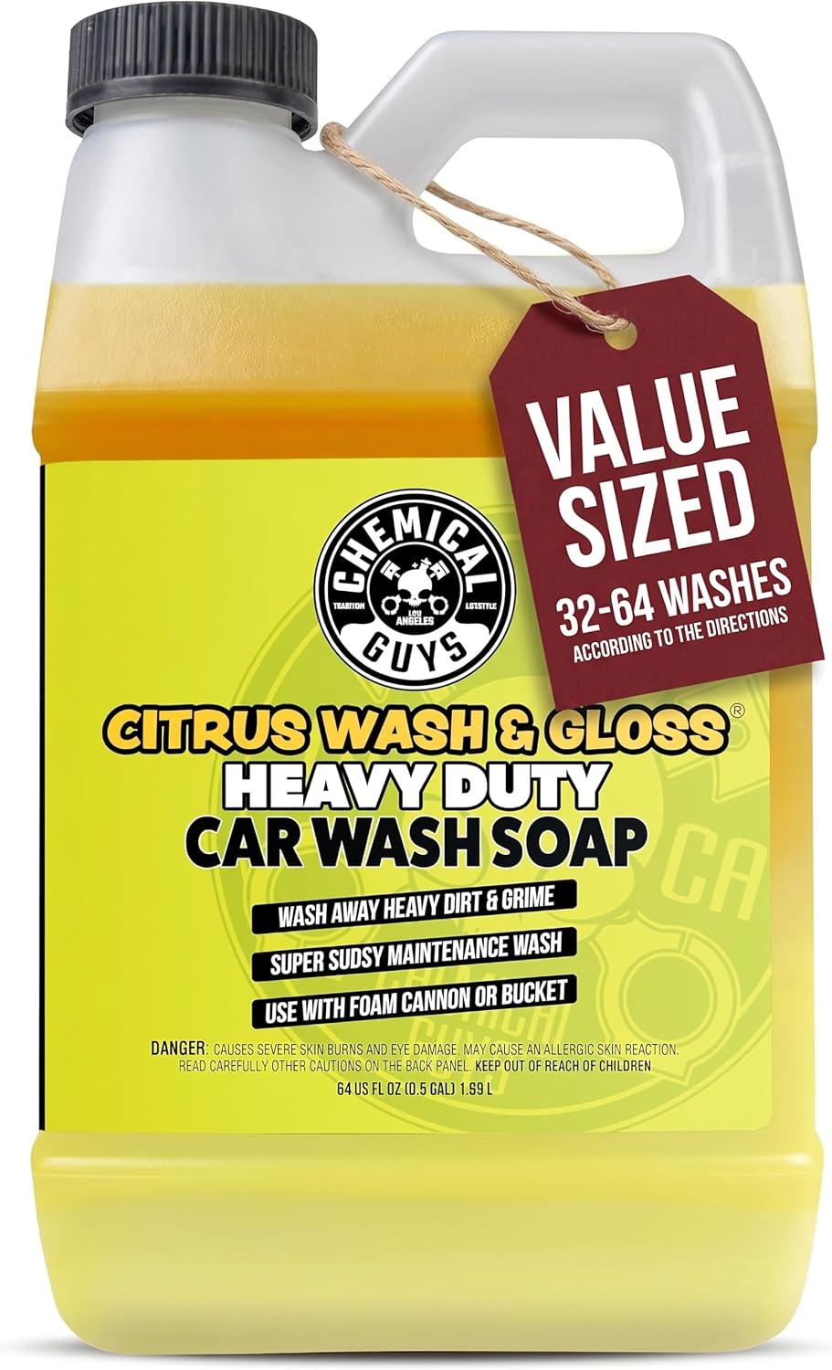 Citrus Wash & Gloss Foaming Car Wash Soap, High Suds, 64 oz
