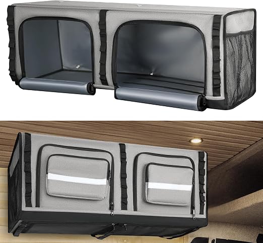 36" RV Overhead Soft-Sided Storage Cabinet,Gray