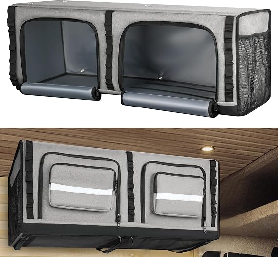 36" RV Overhead Soft-Sided Storage Cabinet,Gray