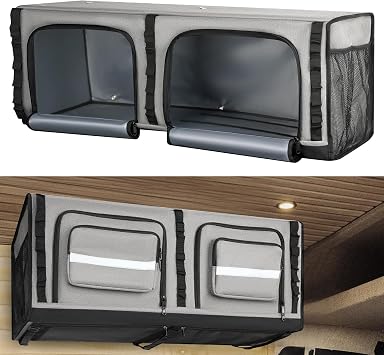 36" RV Overhead Soft-Sided Storage Cabinet,Gray