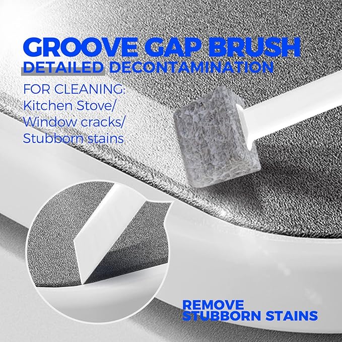 Holikme Deep Cleaning Brush Set, Scrub Pads with Scraper Tip for Pool Walls, Bathroom, Grout, Floor, Bike, Tub, Shower and Kitchen Surface, Abrasive Wheel Brushes (Black)
