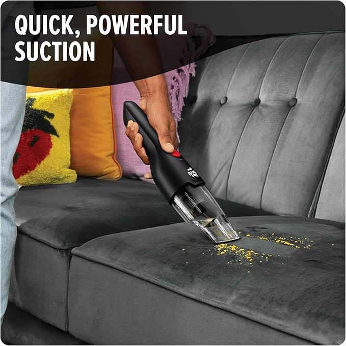 Dirt Devil Grab and Go+ 8V Cordless Handheld Vacuum Cleaner, Powerful Suction, Lightweight, Includes 2-in-1 Tool and Charging Stand with Tool Storage, Portable Vacuum Cleaner
