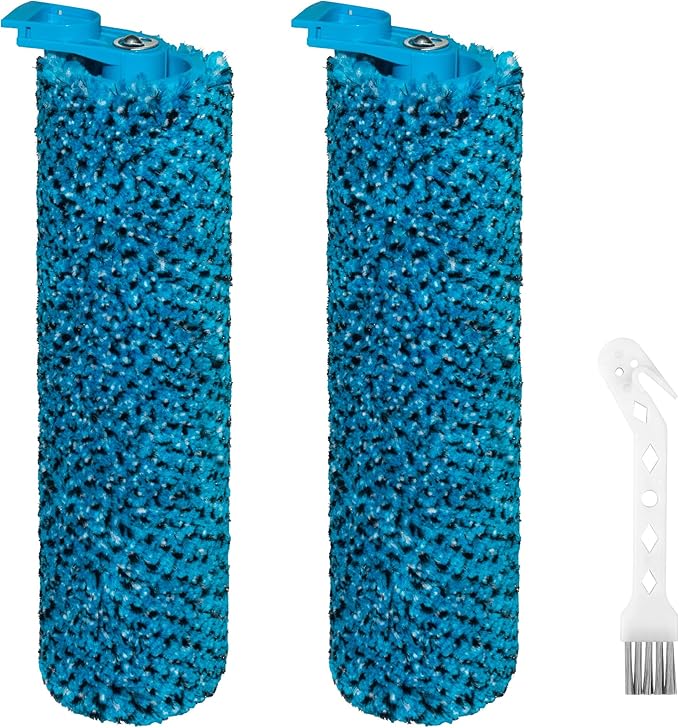 WW200 WW201 WW205 Brush Roller Replacement Parts Compatible with Shark Hydroduo Cordless Wet Dry Hard Floor Cleaner with Dirt-Reveal Technology, 2 HydroDuo Brushrolls, 1 Cleaning Brush, XSKBRSHRL200