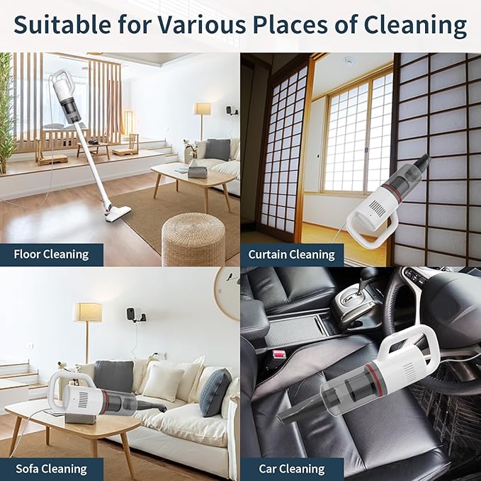 KEROMEE Stick Vacuum Cleaner, Corded Handheld Vacuum Cleaner Mini Electric Broom for Pet Hair Hardwood Floor Cat Litter Carpet Cleaning (16ft-Cord)