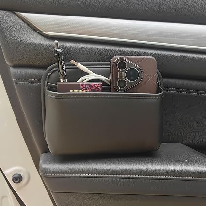 Car Seat Side Pocket Organizer for Car Doors and Consoles, Black