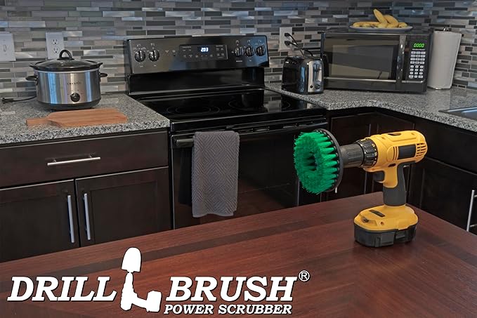Kitchen Scrubbing Accessories - Kitchen Cleaning Supplies - Microwave Stain Remover - Iron Skillet Scrubber - Countertop Cleaning Tools - Stovetop Scrub Brush - Oven Cleaner - Sink Brush