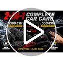 Microfiber Car Drying Towel & Interior Cleaning Cloth Set (2-Piece), 1300 GSM 24” x 36” Twisted Loop + 550 GSM 16” x 16” Coral Fleece, Streak-Free, Scratch-Free, Auto Detailing for Cars, Trucks & SUV