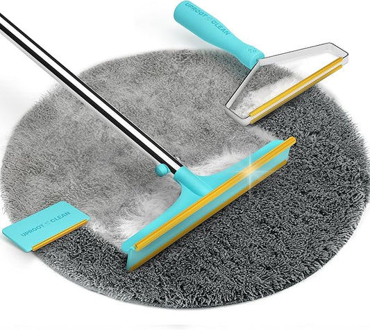 Uproot Cleaner Pro Pet Hair Remover Bundled with Mini Pet Hair Removal Tool for Couch & Xtra Carpet Fur Removal Tool - A True Fur-Riccane Survival Kit