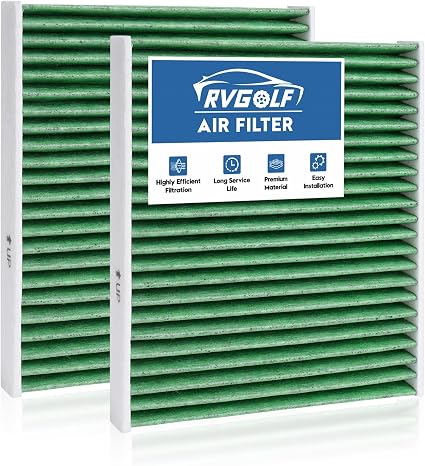2-Pcs Cabin Air Filter with Activated Carbon for Grand Caravan 2017-2025 2026, Chrysler Pacifica 17-25 26, Voyager 20-26