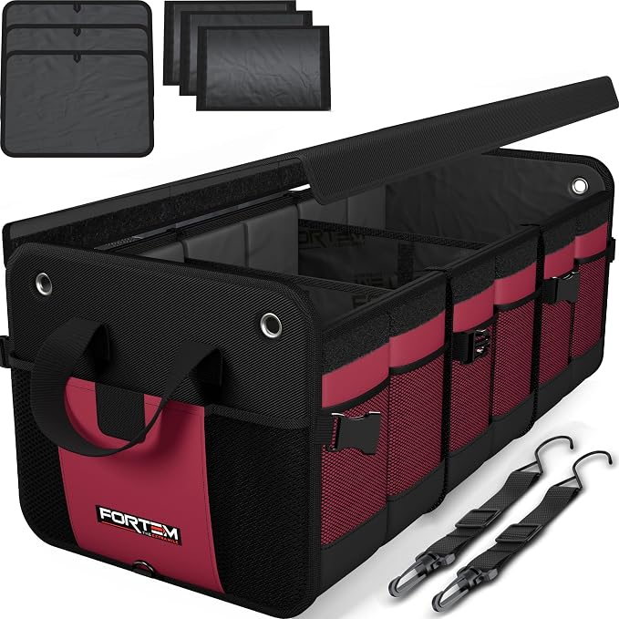 FORTEM Trunk Organizer - Collapsible Car Organizer & Storage Bag for SUVs