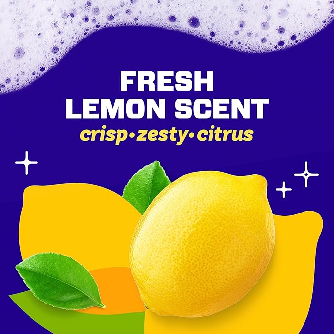 Mr. Clean Magic Eraser Sponge, Bathroom, Shower, Tub Cleaner, Soap Scum Remover, Bathroom Cleaning Supplies, Dawn Cleaning Power with Lemon Scent, Shower & Tub, 6ct (Pack of 4)