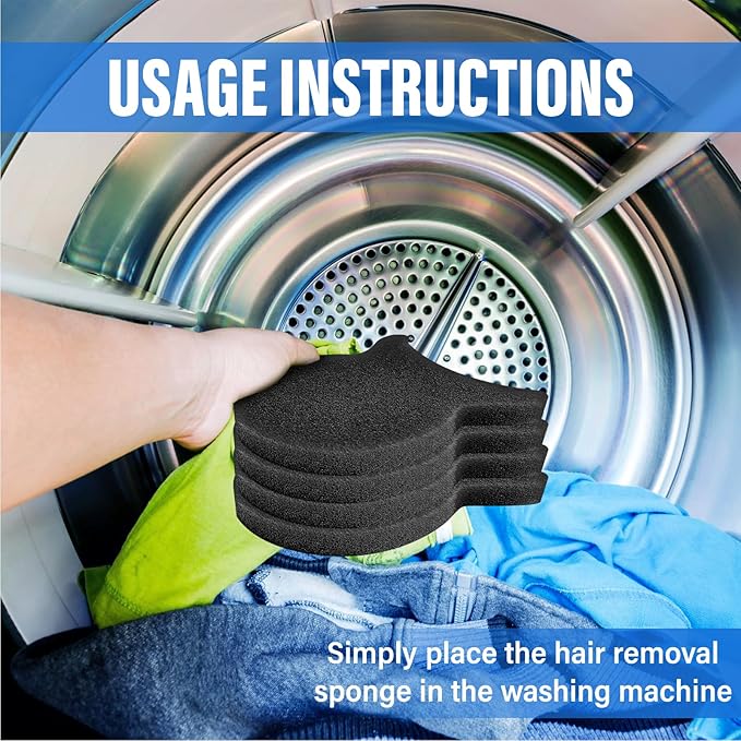 Pet Hair Remover for Laundry, Reusable Dog & Cat Hair Remover Tool, Effectively Removes Pet Hair, Lint and Dander from Bedding and Clothing, Suitable for Washing Machines, Dryers 6PCS