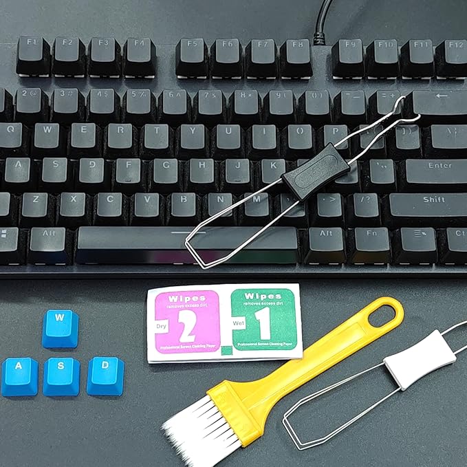 2-in-1 Mechanical Keyboard Keycap Puller and Switch Puller Tool, Stainless Steel Key Remover Extractor for Cherry MX, Alps, Topre Switches - Professional Mechanical Keyboards Tool Kit