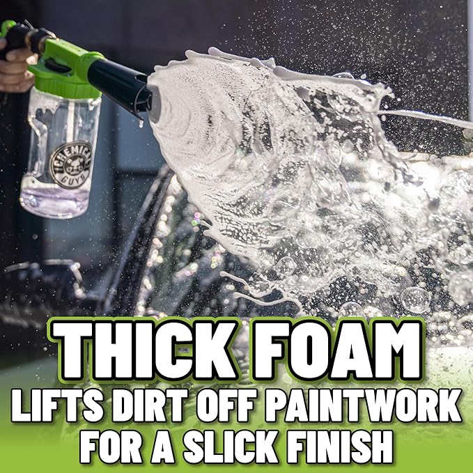 Chemical Guys Foam Blaster 6 Car Wash Gun, Chemical Guys Foam Gun, and Chenille Scratch-Free Microfiber Wash Mitt - Connects to Any Garden Hose for Thick Suds - Safe for Cars, Trucks, SUVs - 2 Items