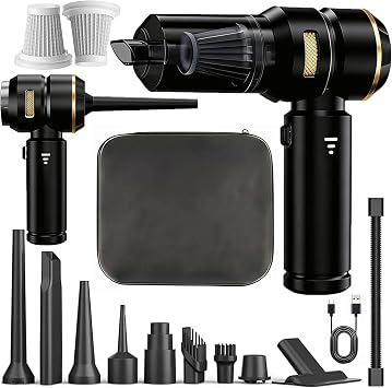 Handheld Car Vacuum Cleaner, 4-in-1 Vacuum Cleaner for Car Home Pet Hair