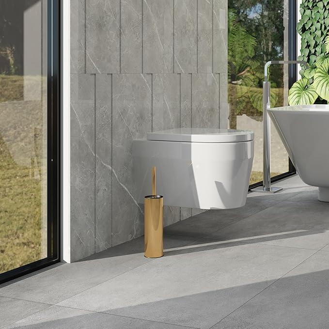 BGL Toilet Brush and Holder,Stainless Steel Toilet Brushes for Bathroom, Toilet Bowl Brush