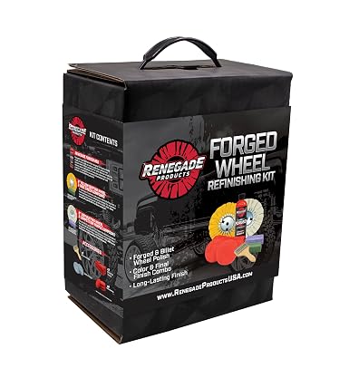 Renegade Products Forged Wheel Refinishing Kit – Complete Aluminum Wheel Polishing System with Airway Buffing Wheels, Co