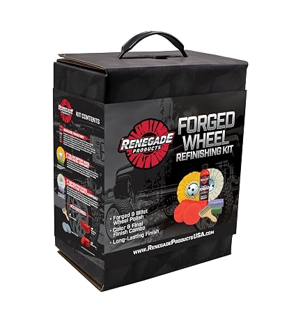 Renegade Products Forged Wheel Refinishing Kit – Complete Aluminum Wheel Polishing System with Airway Buffing Wheels, Co