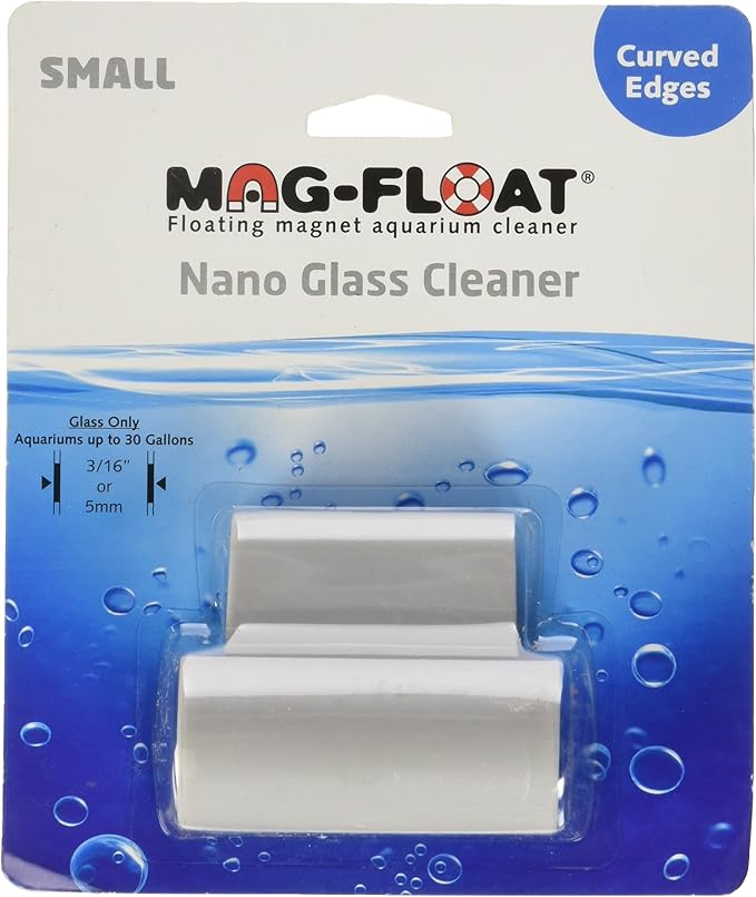 Mag-Float Nano 22 Cleaner for Curved Glass | Magfloat Magnetic Betta Fish Tank Cleaner | Magnet Cleaning Tool for Aquarium Scrubber Brush Cleaning Tool