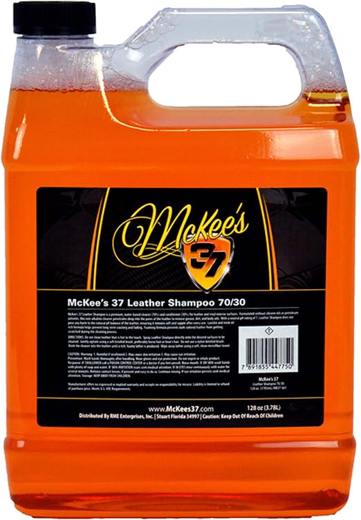 McKee's 37 MK37-661 Leather Shampoo (70/30 Cleaner/Conditioner), 128 oz.