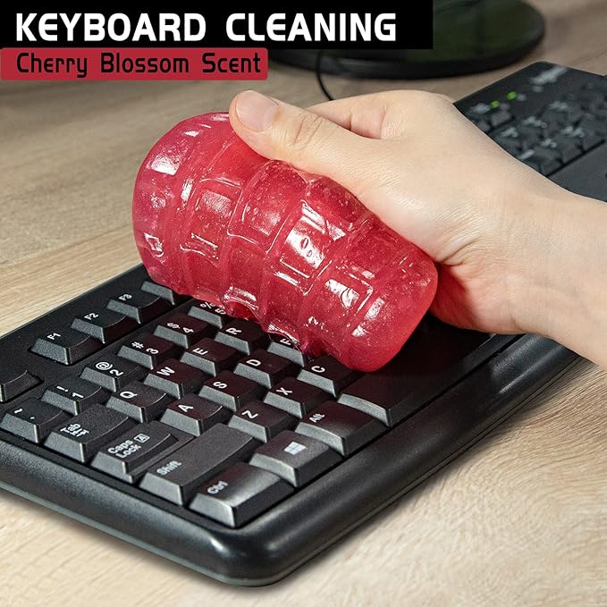 TICARVE 2 Pack Cleaning Gel Car Cleaning Putty Car Slime for Cleaning Car Detailing Gel Car Interior Cleaner Car Accessories Keyboard Cleaner Rose Purple (320g/11.2oz)
