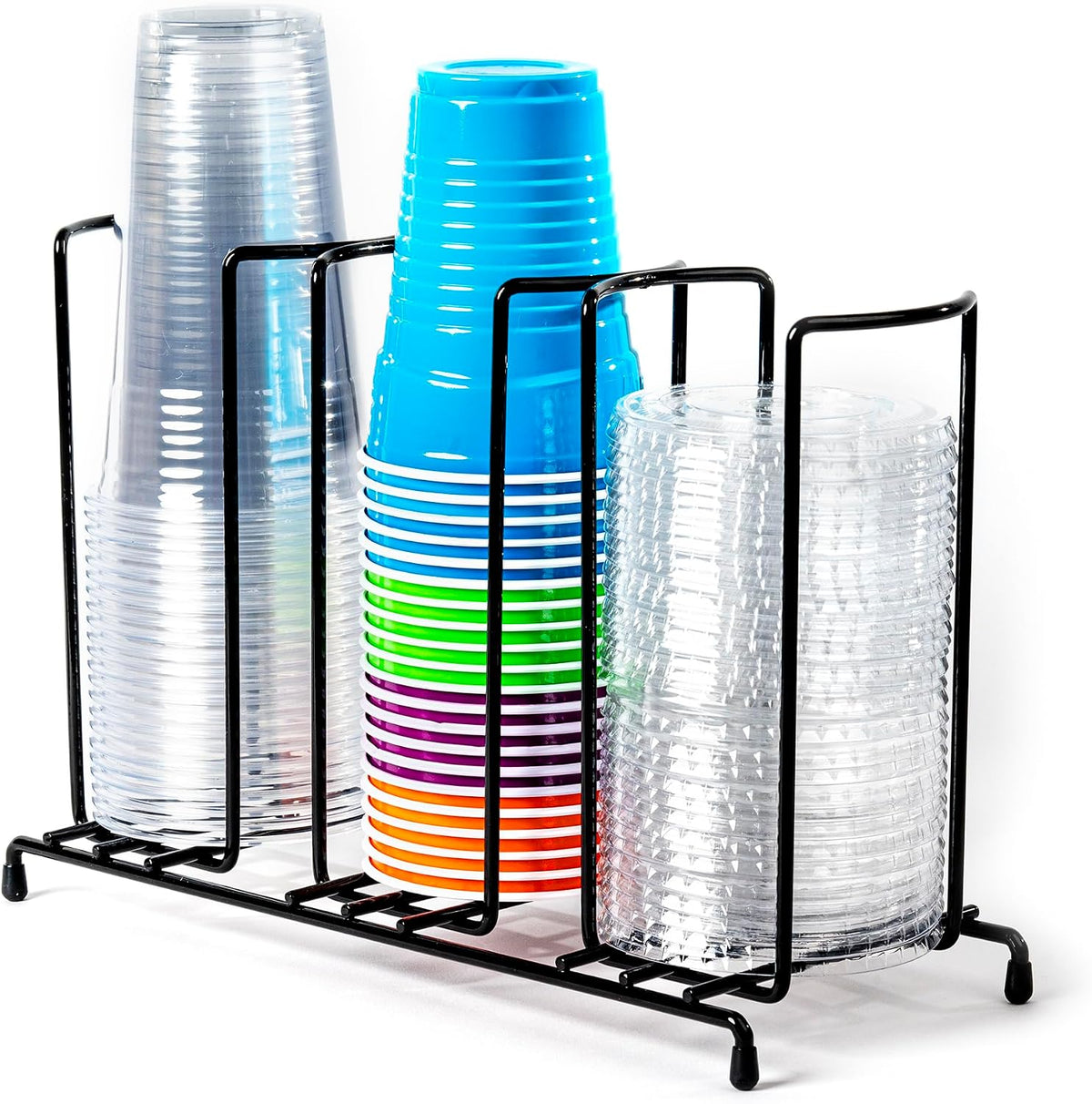 Wire Frame Cup and Lid Organizer 3 Compartment