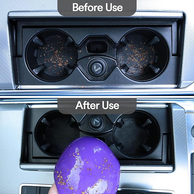 PULIDIKI Car Cleaning Gel for Car Cleaning Putty Car Putty Auto Detailing Tools Car Slime Cleaner Dust Cleaning Gel for Car Interior Cleaner Car Accessories Keyboard Cleaner Purple, 4 Pack (160g Each)