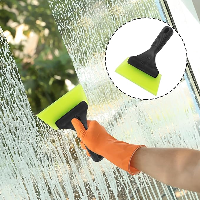 2 Pcs 5 Inch Car Window Squeegee Silicone Squeegee, Auto Window Squeegee Small Windshield Squeegee, Tile Squeegee Mirror Squeegee Shower Squeegee for Glass Doors (Green), DX240410-768