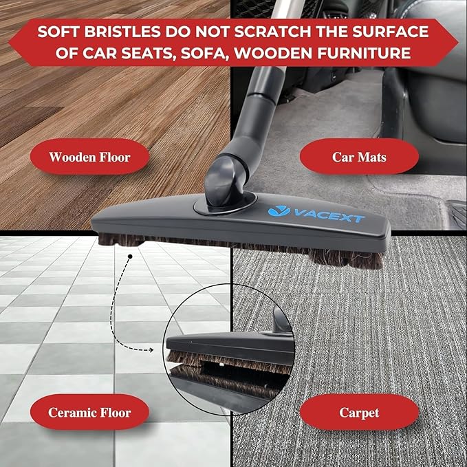 Round Horse Hair Dusting Brush & Hard Floor Attachment for Shark Vacuum Accessories & Attachments Compatible with Shark Rotator NV360 NV350 NV500 NV501 HV300 HV301 HV322 HV371 HV372