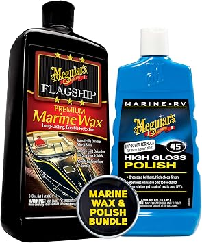 Meguiar's Marine/RV Polish & Gloss Enhancer + Flagship Premium Marine Wax