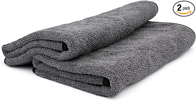 The Rag Company - Double Twistress (2-Pack) Professional Korean 70/30 Blend, Twist Loop Microfiber Drying Towels Car Det