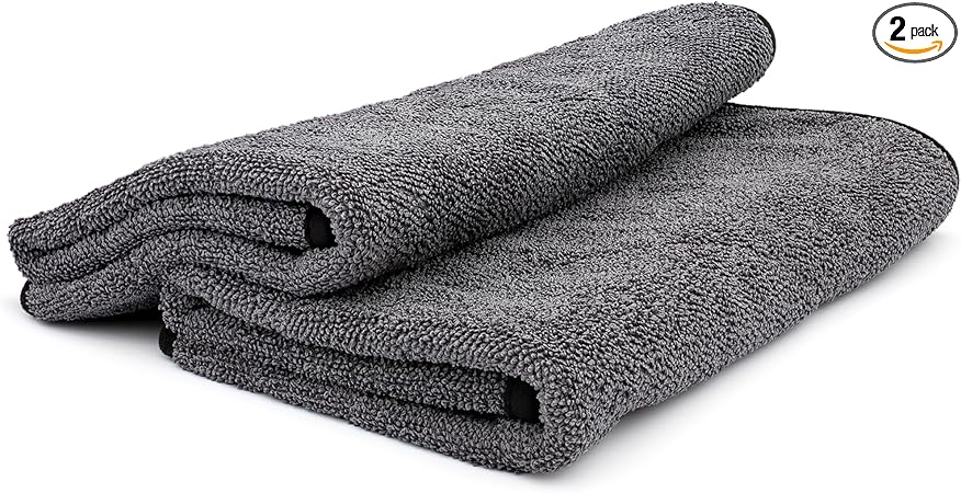 The Rag Company - Double Twistress (2-Pack) Professional Korean 70/30 Blend, Twist Loop Microfiber Drying Towels Car Det