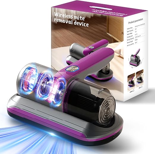 PATO Wireless Handheld Bed Vacuum Cleaner, Purple - Cleanova