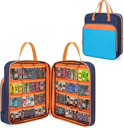 CURMIO Portable Storage Case Compatible with Hot Wheels Toy Car Up to 99pcs