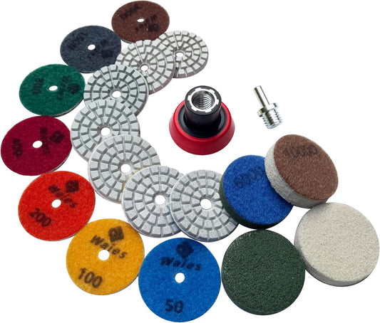 2 Inch Diamond Polishing Pads 11 PCS Wet/Dry 50-10000 Grit