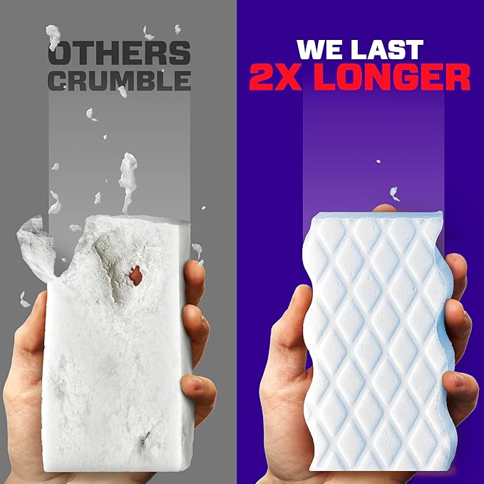 Mr. Clean Magic Eraser Sponge, All Purpose Cleaner, Cleaning Scrubber, Wall, Sneaker, Kitchen, Bathroom, Shower Cleaner, Cleaning Supplies, Melamine Sponge, Cleaning Pads, Extra Durable, 4ct