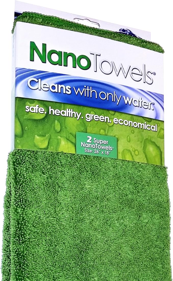 Life Miracle Nano Towels Supersized - The Breakthrough Fabric that Replaces Paper Towels and Toxic Chemical Cleaners. Al