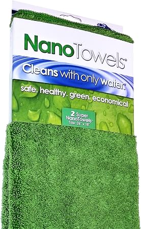 Life Miracle Nano Towels Supersized - The Breakthrough Fabric that Replaces Paper Towels and Toxic Chemical Cleaners. Al