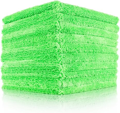 The Rag Company - Creature Edgeless Auto Detailing Towels (10-Pack) Professional 70/30 Blend, Dual-Pile Plush Microfiber