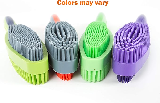 FURemover Duo Pet Hair Rubber Brush, Dual Sided to Easily Remove Fur and Lint from Clothing and Upholstery, Thick Bristles Groom Dogs and Cats, Easy to Clean, Colors May Vary