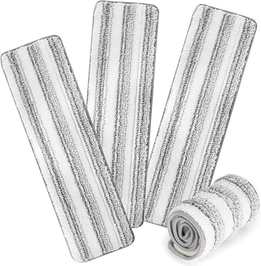 AmaVins 3 Pack Microfiber Cleaning Pads, Reusable Microfiber Mop Pads for 18 Inch Mop, Hardwood Floor Replacement Cleaning Mop Pads, Machine Washes