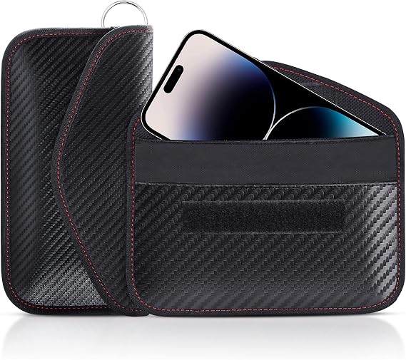 Faraday Pouch for Car Keys, Faraday Bag, Car RFID Signal Blocking Holder, Key Fob Protector, Key fob cage Block Signal A