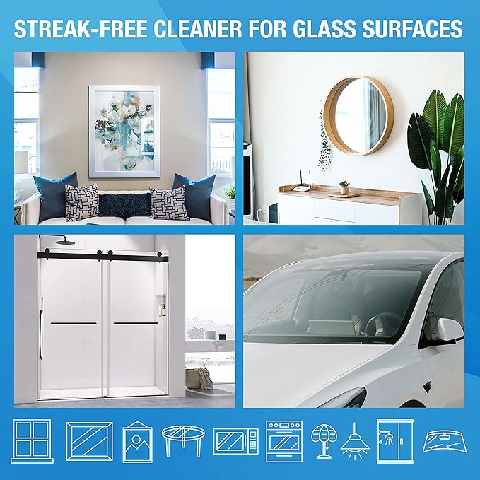 MiracleWipes for Glass, Disposable and Streak Free Cleaning Wipes for Mirrors, Windows, Kitchen, Home, and Auto- (60 Count (Pack of 1))
