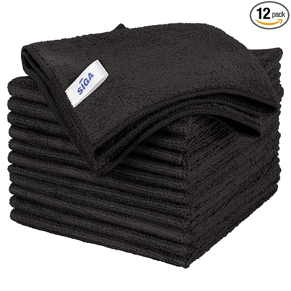 MR.SIGA Microfiber Cleaning Cloths, Streak Free Microfiber Towels, 12 Pack