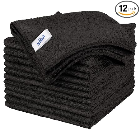 MR.SIGA Microfiber Cleaning Cloths, Streak Free Microfiber Towels, 12 Pack