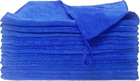 CHITALU Nanoscale Glass Window Cleaning Cloths - Washable and Reusable Large Streak Free Mirror Microfiber Coral Fleece 